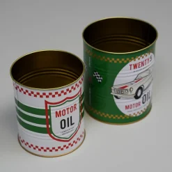 Rex London Metaldåser - Motor Oil. Sæt med 2 stk