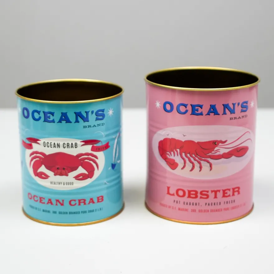 Rex London Metaldåser - Oceans Brand Medium. Sæt med 2 stk
