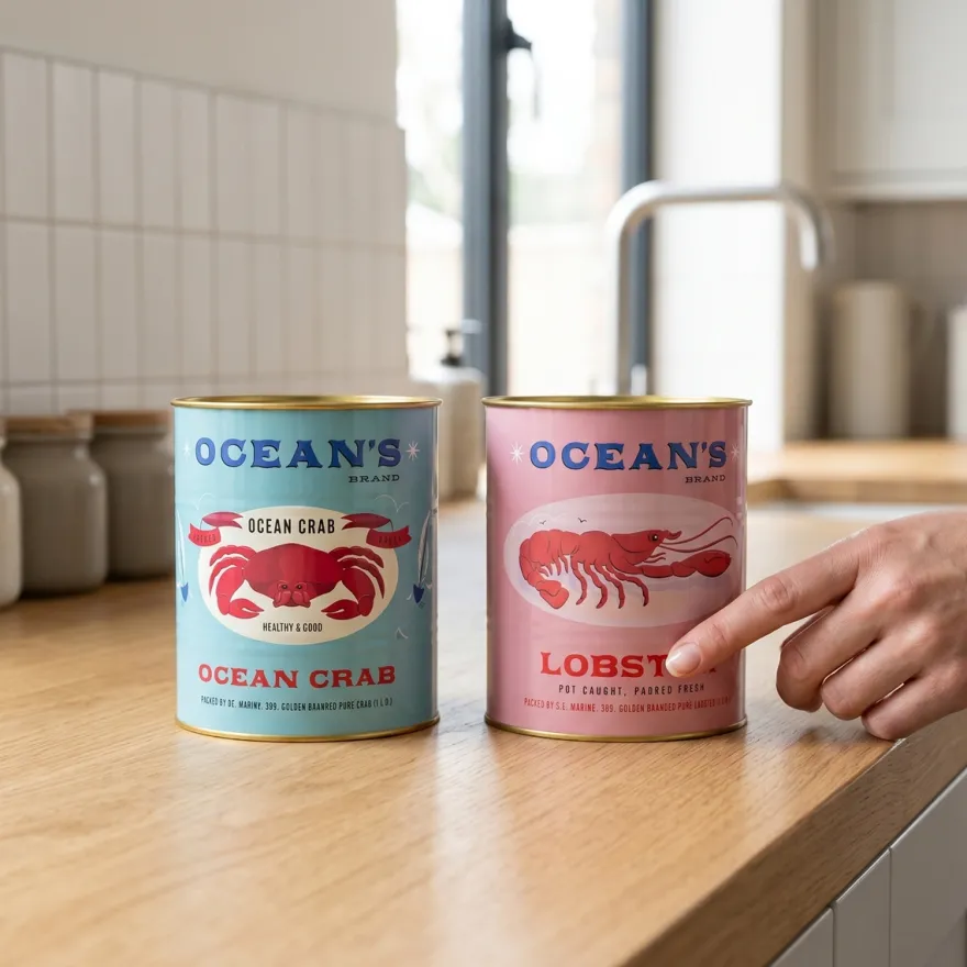 Rex London Metaldåser - Oceans Brand Medium. Sæt med 2 stk