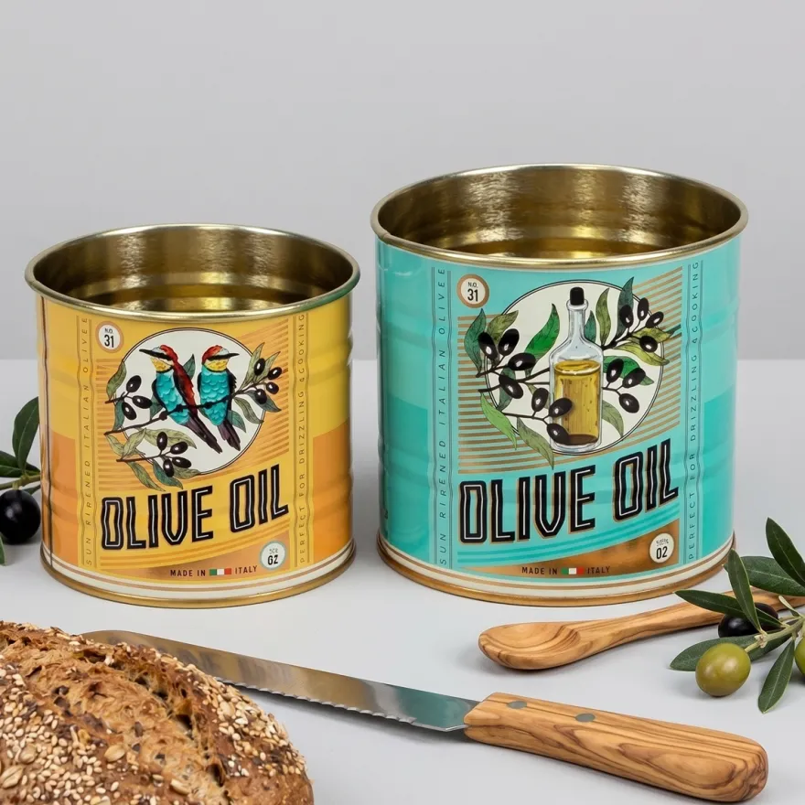 Rex London Metaldåser - Olive Oil mini. Sæt med 2 stk