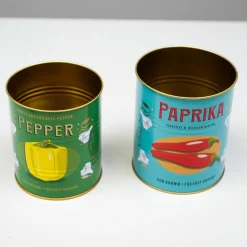 Rex London Metaldåser - Paprika & Peber Medium. Sæt med 2 stk