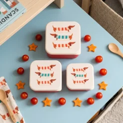 Rex London Snack Boxes. Sæt med 3 stk. DachsHund