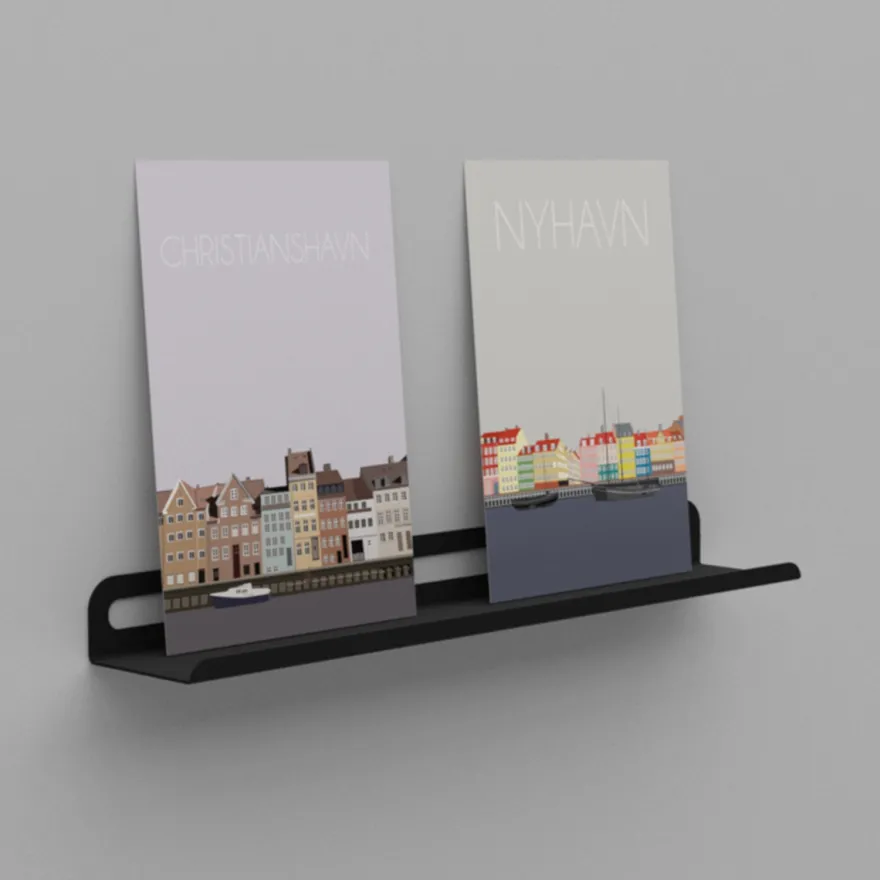 SECTOR Gallerihylde i metal - 40 cm. Sort