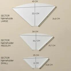 SECTOR Hjørnehylde i metal - Sort - Large 30 cm