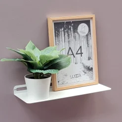 SECTOR hylde i metal - 40x15 cm. Hvid