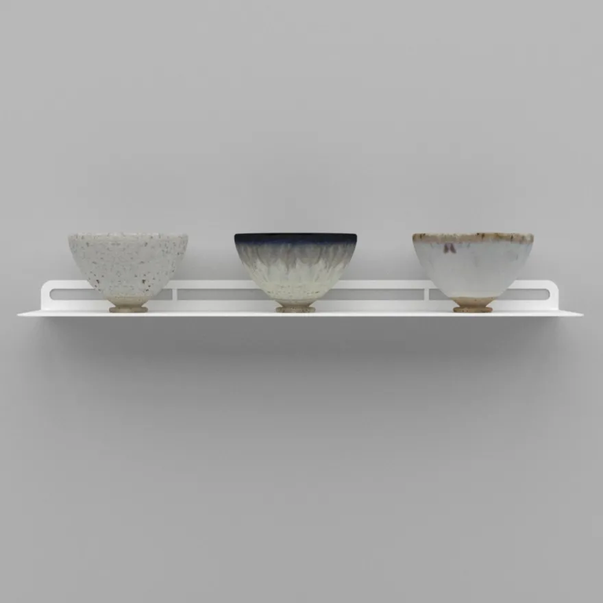 SECTOR hylde i metal - 60x15 cm. Hvid