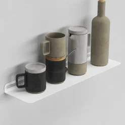 SECTOR hylde i metal - 60x15 cm. Hvid