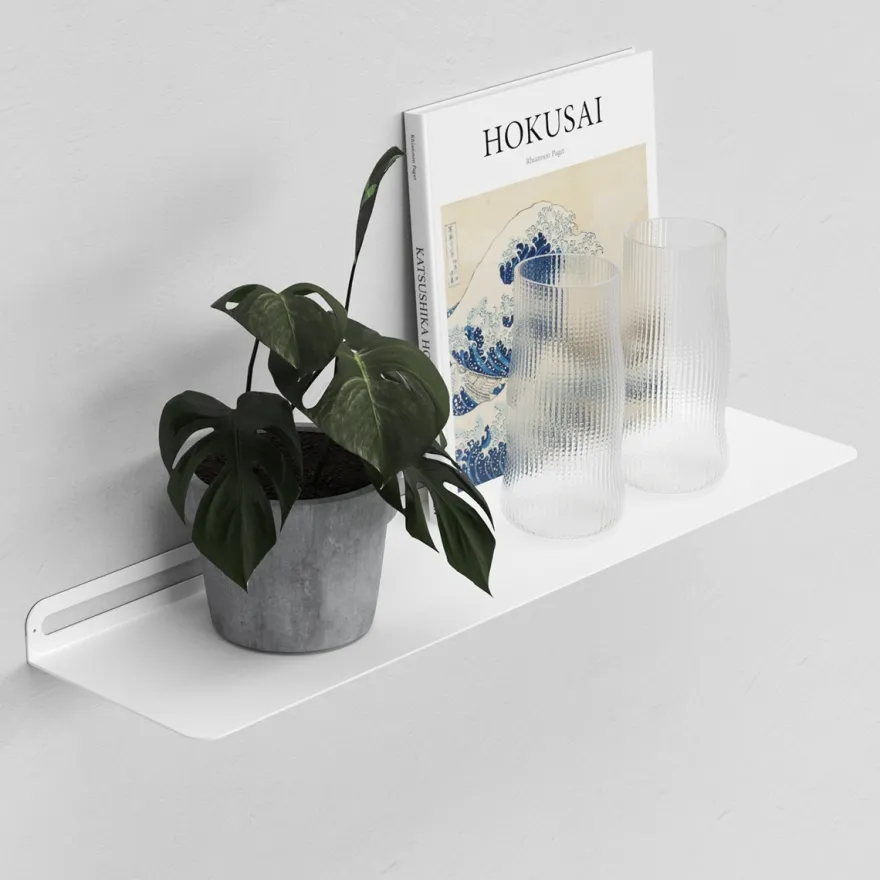SECTOR hylde i metal - 60x15 cm. Hvid