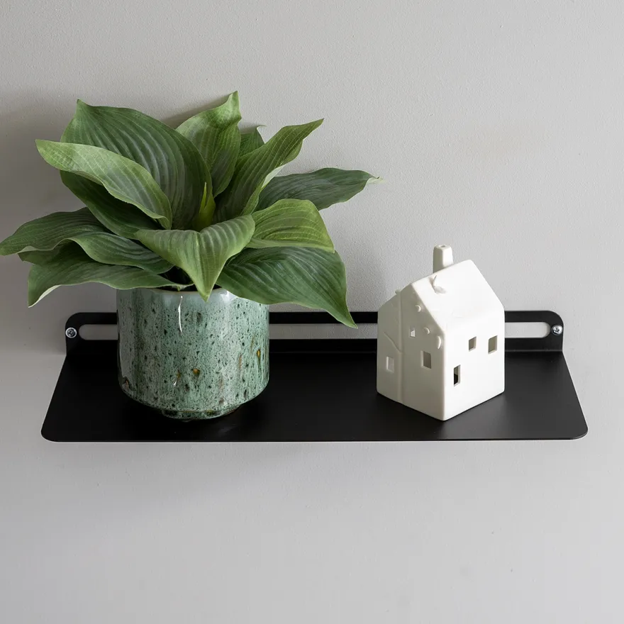 SECTOR hylde i metal - 40x15 cm. Sort