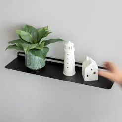 SECTOR hylde i metal - 60x15 cm. Sort