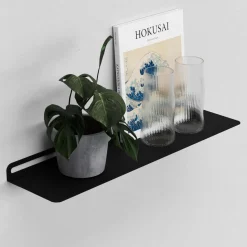 SECTOR hylde i metal - 60x15 cm. Sort