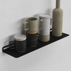 SECTOR hylde i metal - 60x15 cm. Sort