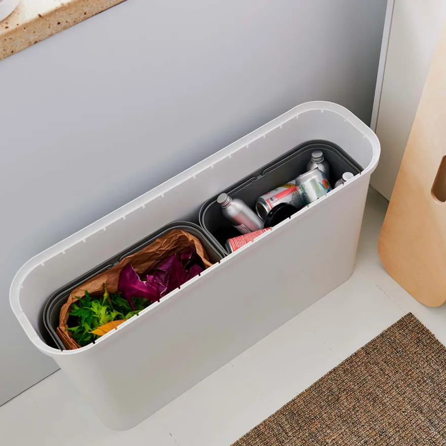 Smartstore Collect Box til affaldssortering - 46L SLIM - Hvid