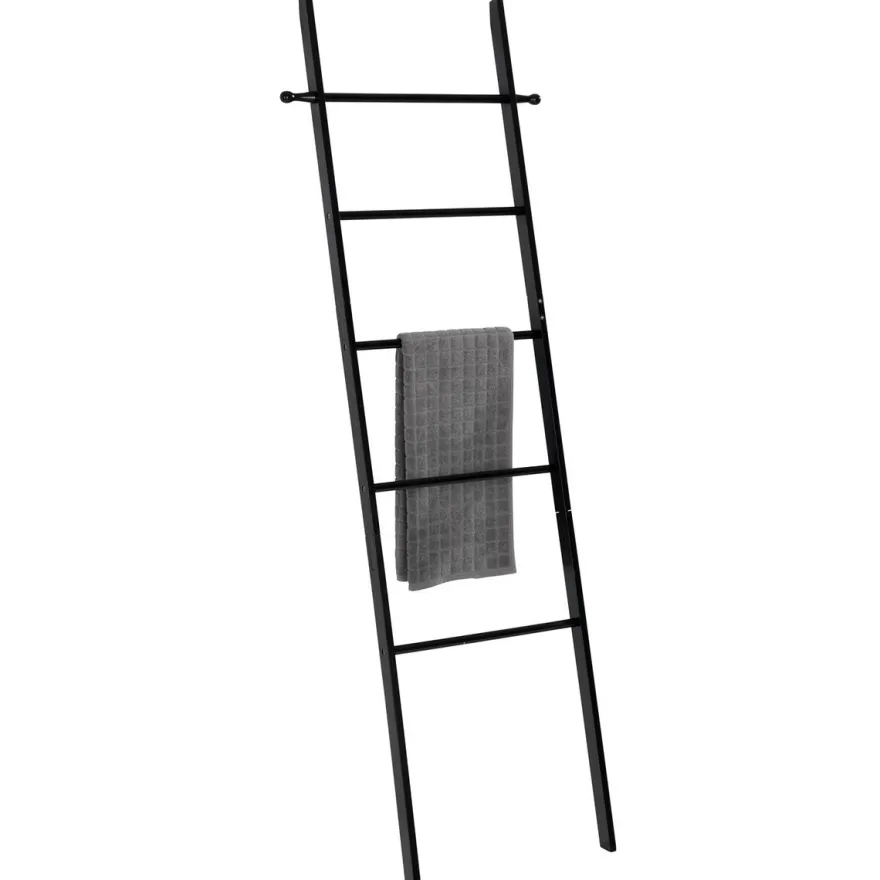 Sort stige til opbevaring i bambus