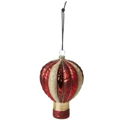 Speedtsberg julekugle i glas - Luftballon - RØD - Elsa