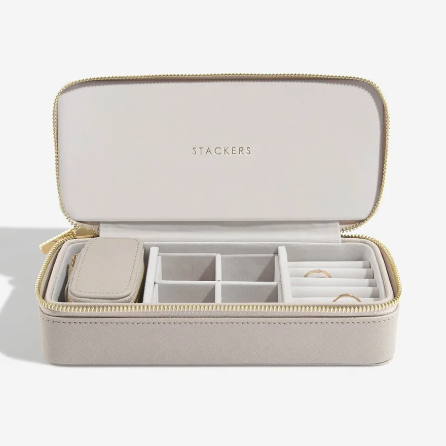 Stackers Rejsesmykkeskrin - LARGE, Taupe
