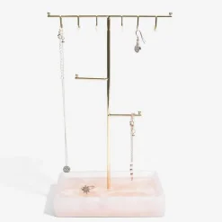Stackers smykkeholder - Bar, Rosa Quartz - Large