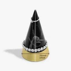 Stackers smykkeholder - Cone Peak - Dark Marble/Guld, large