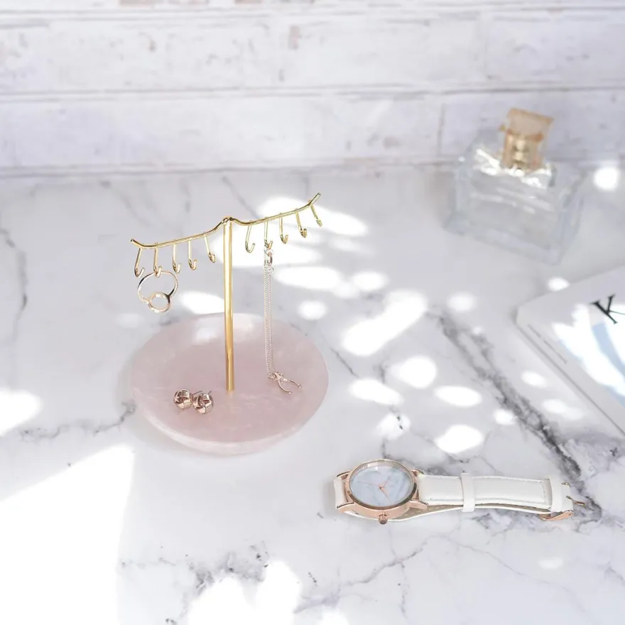 Stackers smykkeholder - Mini Eyelashes, Rosa Quartz