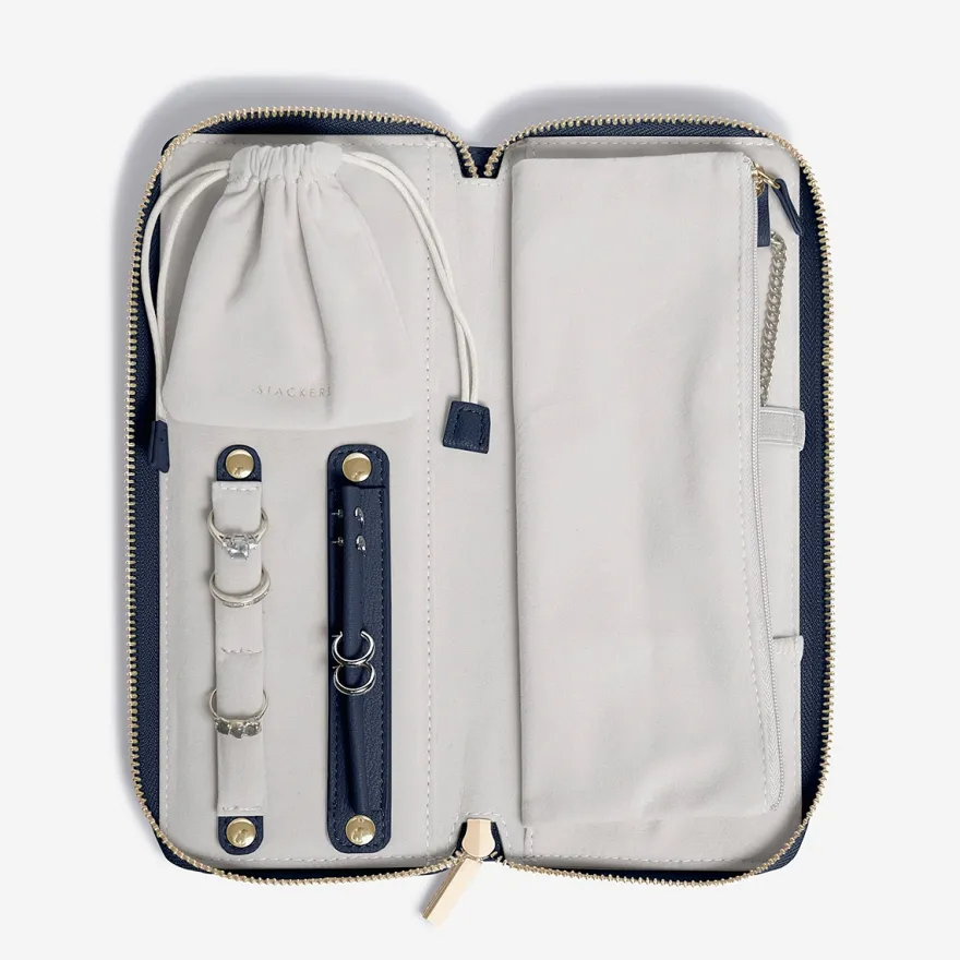 Stackers TOGO smykketaske - Pebble NAVY, MEDIUM