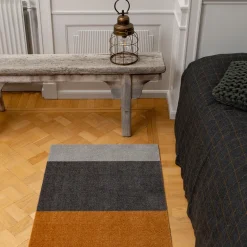 Tica Smudsmåtte - 67x120 cm. Dijon/Grå Striber