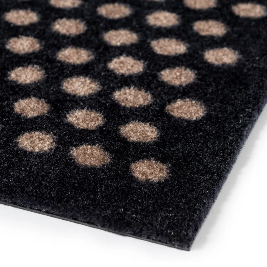 Tica Smudsmåtte - 100x300 cm. Dot Sort/Sand