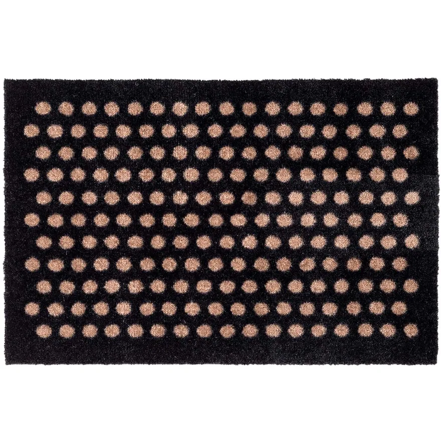 Tica Smudsmåtte - 40x60 cm. DOTS Sort/Sand