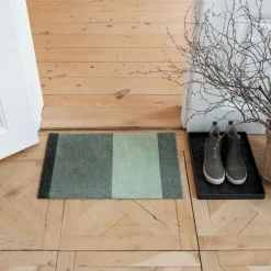 Tica Smudsmåtte - 40x60 cm. Grønne Striber