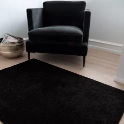 Tica Smudsmåtte - 90x130 cm. Sort - Unicolor