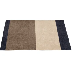 Tica Smudsmåtte - 60x90 cm. Stripes - Gråblå/Sand/Ivory