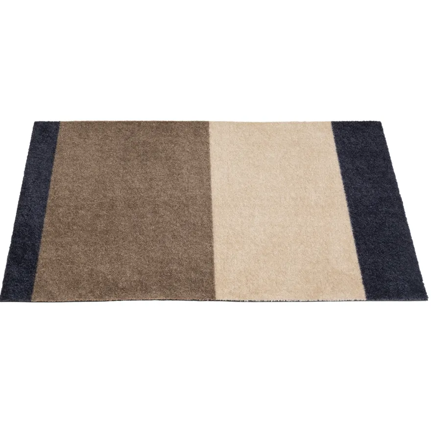 Tica Smudsmåtte - 60x90 cm. Stripes - Gråblå/Sand/Ivory