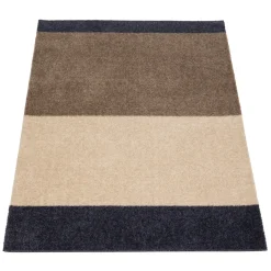 Tica Smudsmåtte - 60x90 cm. Stripes - Gråblå/Sand/Ivory