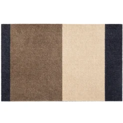Tica Smudsmåtte - 60x90 cm. Stripes - Gråblå/Sand/Ivory