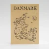 Treviso Design træskilt - Danmarkskort