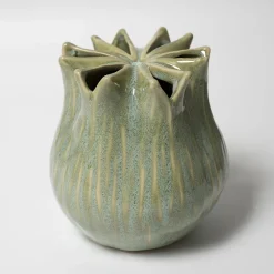 Vase i keramik, Fennel 13cm - Lysegrøn