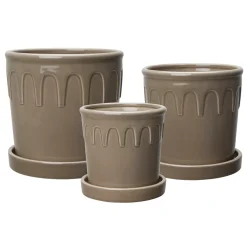Wikholm LYKKE urtepotteskjulere - Taupe, sæt med 3 stk.