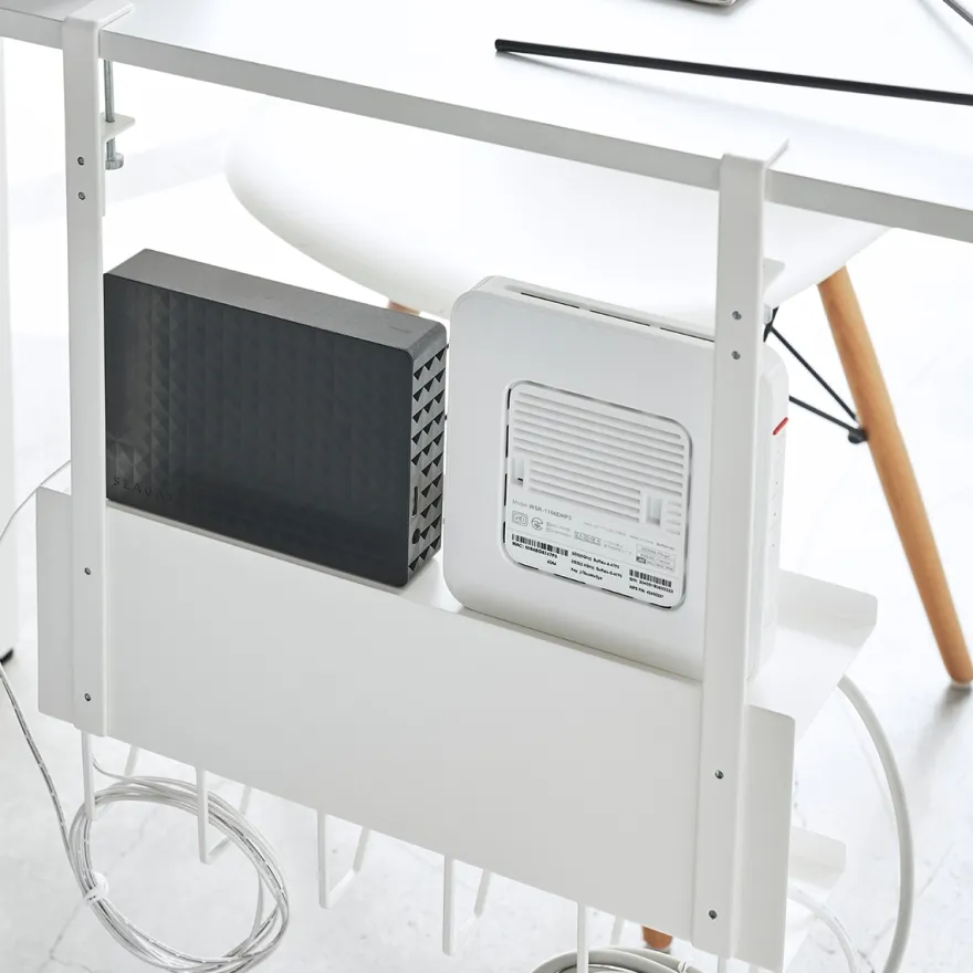 Yamazaki Kabel- og Router organiser - Hvid