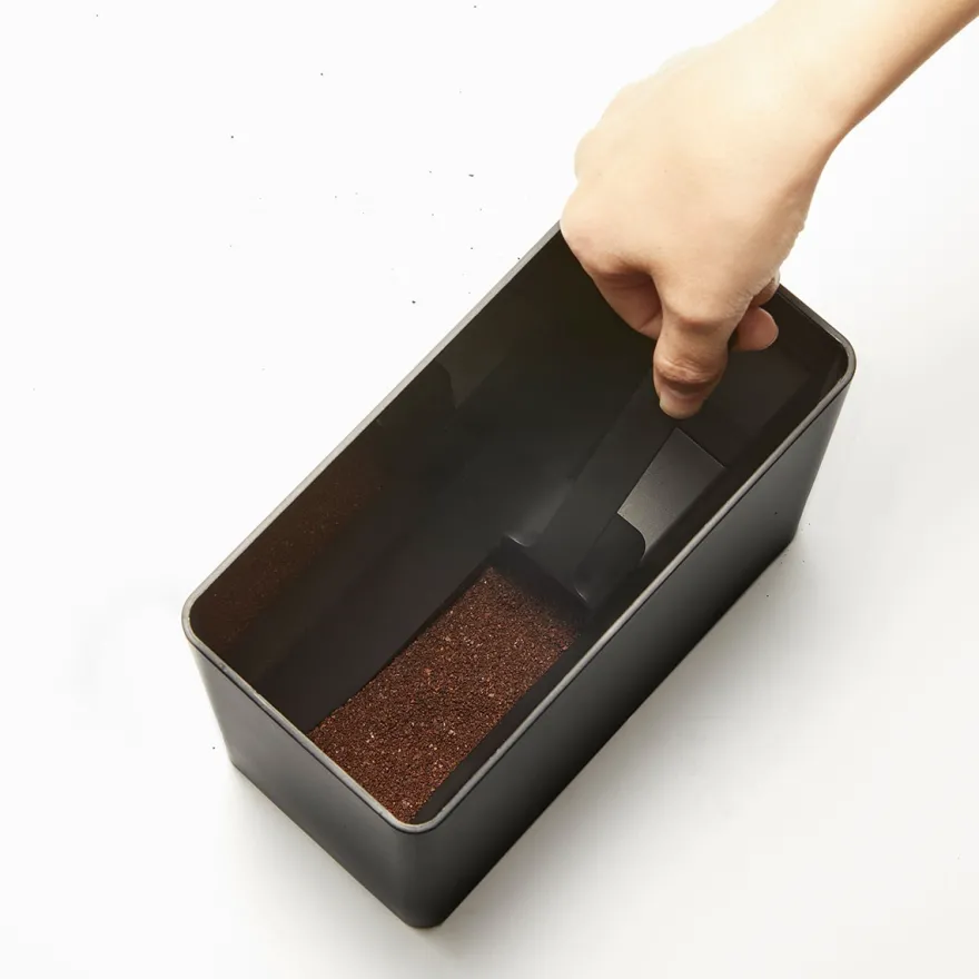 Yamazaki Lufttæt Kaffebeholder m. ske - Sort