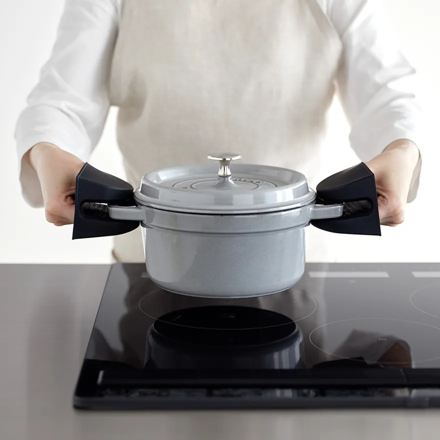Yamazaki Magnetiske grydelapper i silikone - Sort
