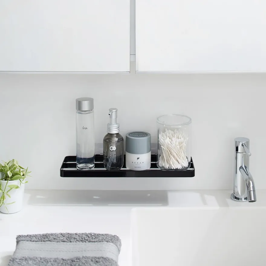 Yamazaki Selvklæbende Sanitary Tray til væggen - FILM, Sort
