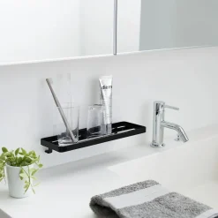 Yamazaki Selvklæbende Sanitary Tray til væggen - FILM, Sort