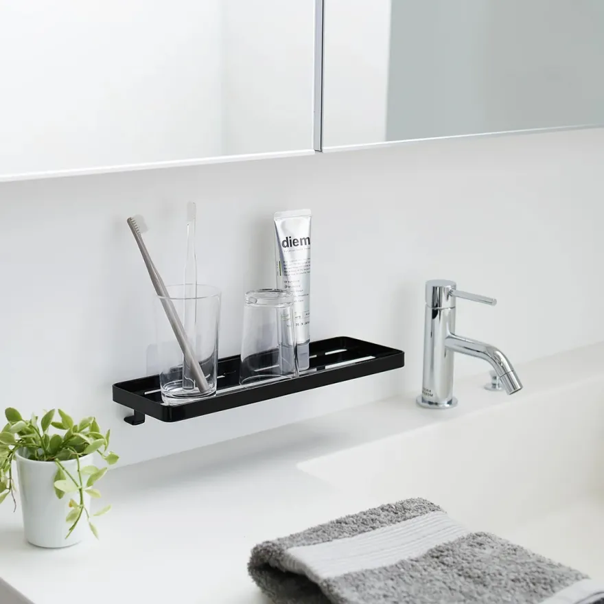 Yamazaki Selvklæbende Sanitary Tray til væggen - FILM, Sort