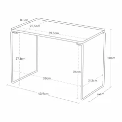Yamazaki Stabelbar Hylde i metal - Large, HVID