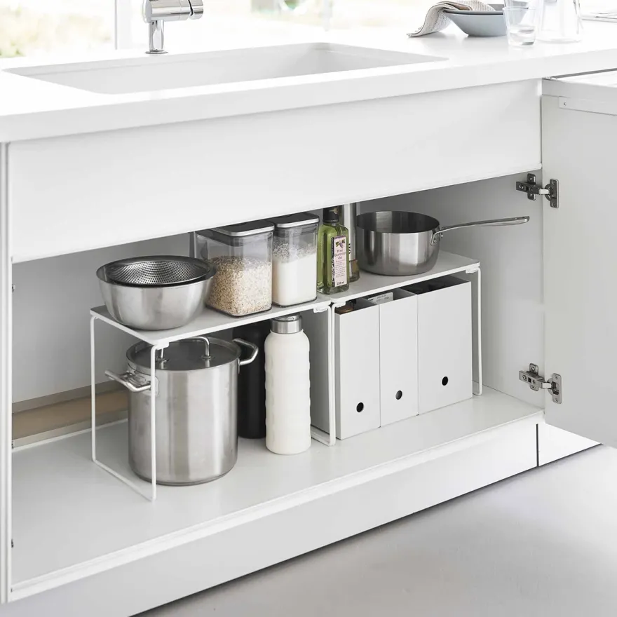 Yamazaki Stabelbar Hylde i metal - Large, HVID