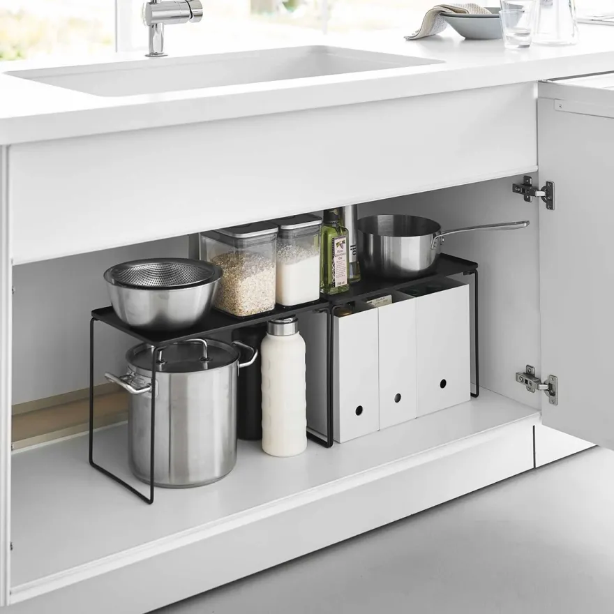 Yamazaki Stabelbar Hylde i metal - Large, SORT