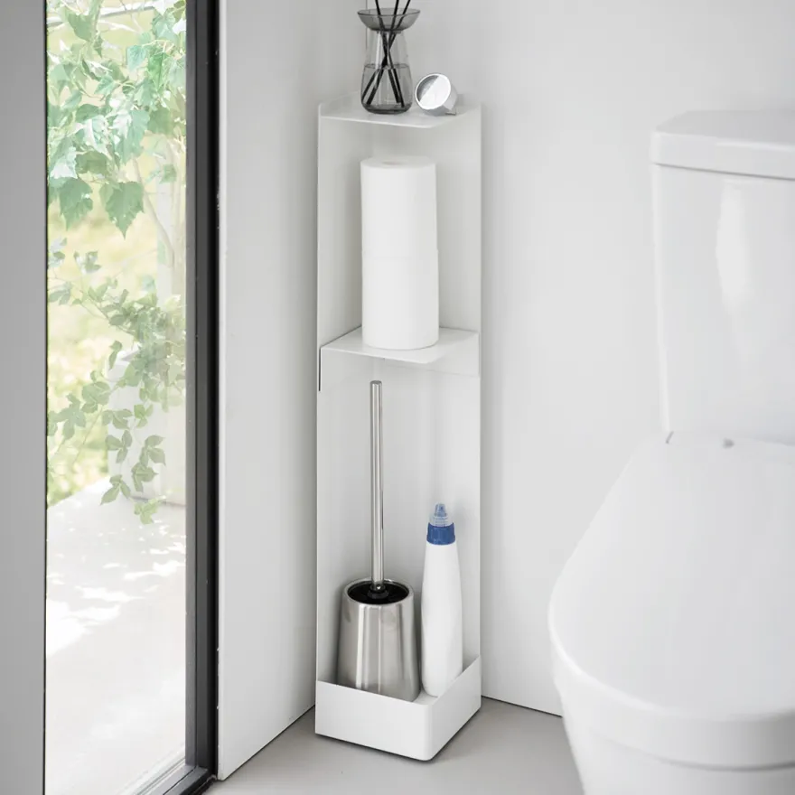 Yamazaki Toilet Organizer på Hjul - HVID