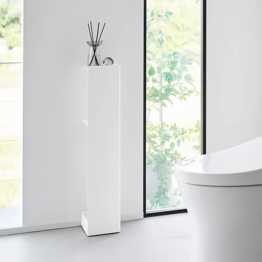 Yamazaki Toilet Organizer på Hjul - HVID