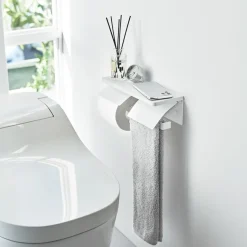 Yamazaki Toiletrulleholder i metal. Double, Hvid