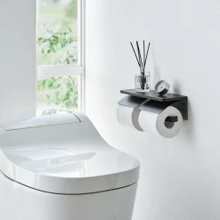 Yamazaki Toiletrulleholder i metal. Double, Sort