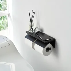 Yamazaki Toiletrulleholder i metal. Double, Sort